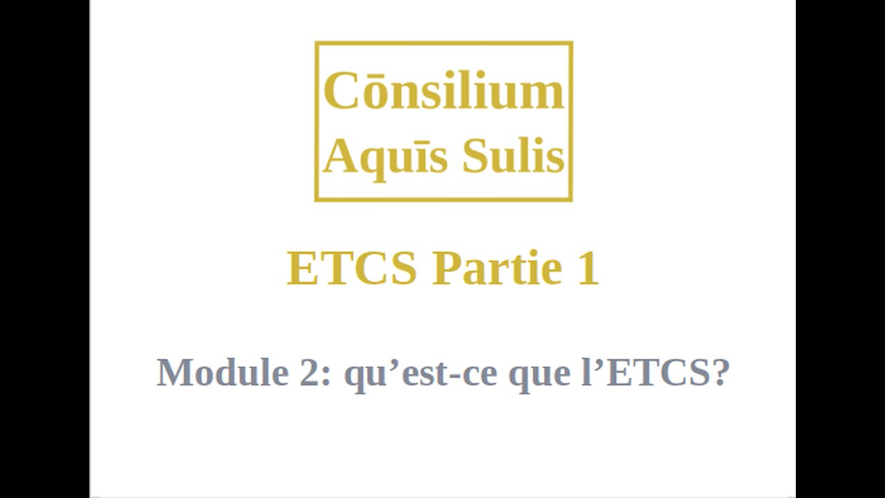 ETCS Partie 1 Module 2 (Français)
