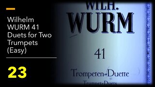 🎺 [TRUMPET DUETS] Wilhelm WURM 41 Duets for Two Trumpets - 23