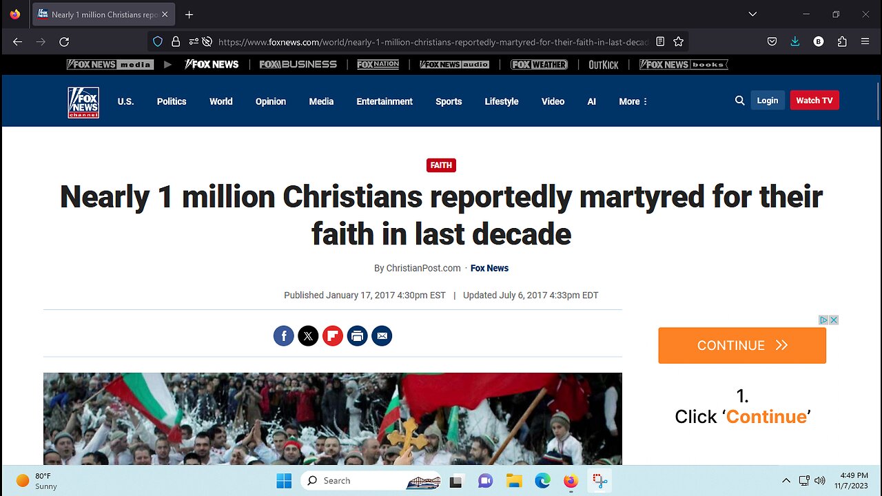THE MODERN MARTYRDOM OF CHRISTIANS