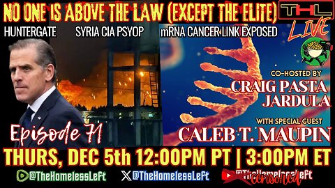 Healthcare CEO Assassin leaves Message on Bullet Casings, HUNTERGATE, South Korea w CALEB MAUPIN, Syria-CIA Psyop, COVID mRNA Cancer link EXPOSED w co-host CRAIG PASTA JARDULA | LIVE Thurs, Dec 5th 12pm PST