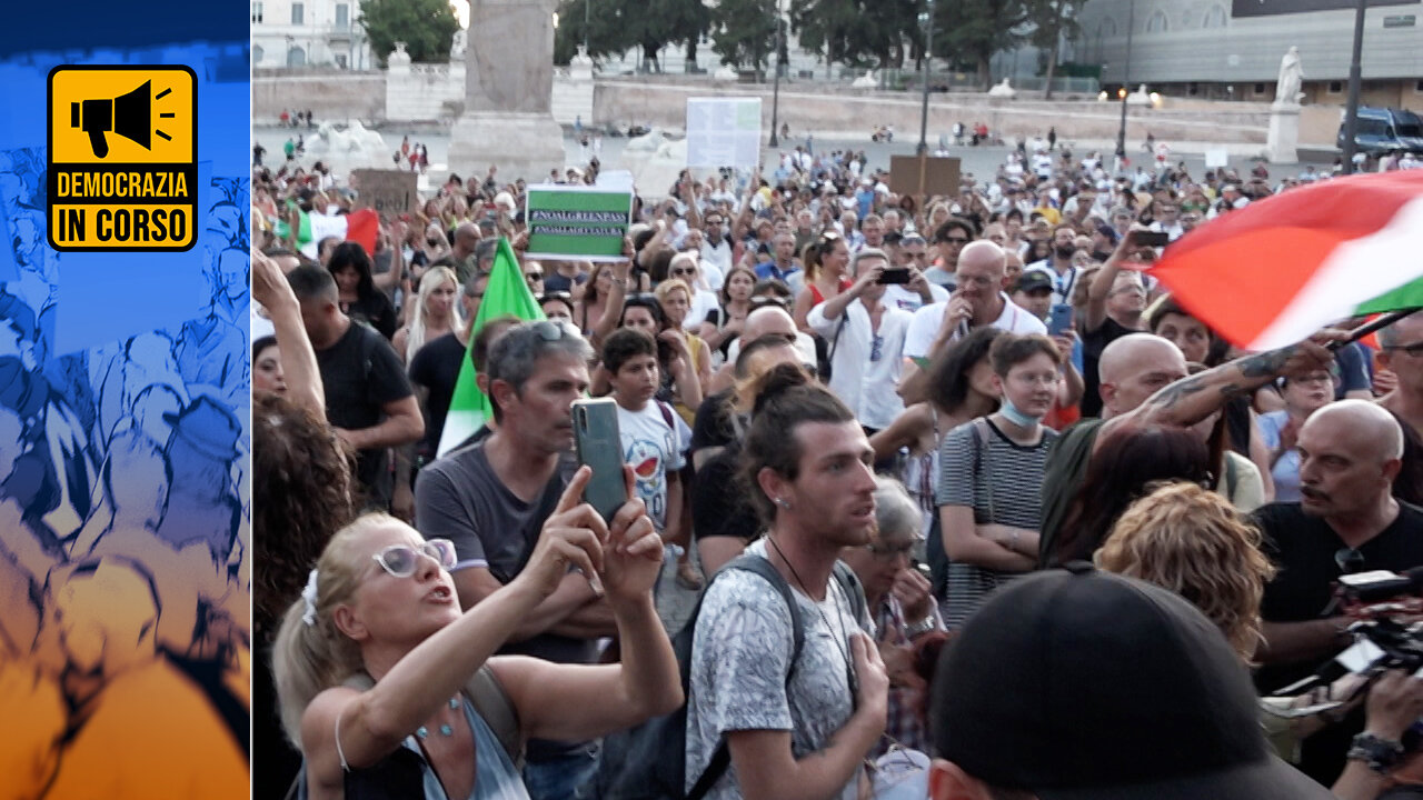 IL POPOLO SFIDA IL GOVERNO E IL CALDO: ANCORA IN PIAZZA CONTRO IL GREEN PASS