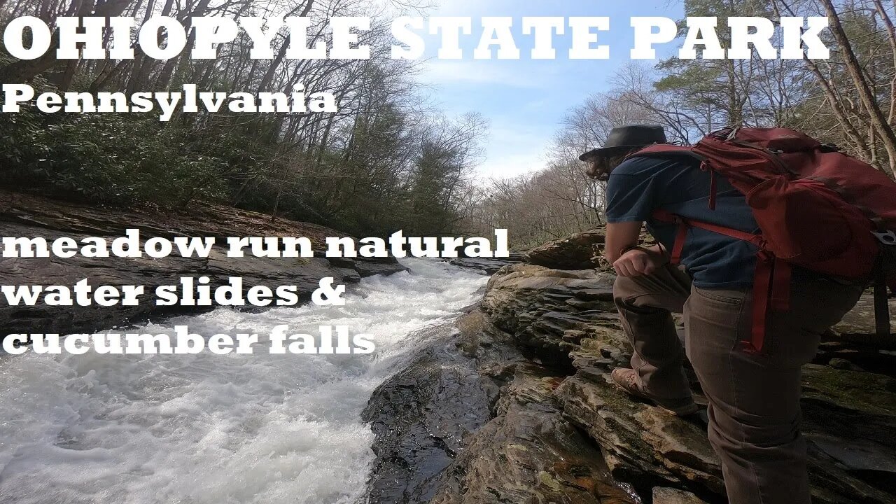 Ohiopyle state park: natural water slides & Cucumber falls- PA