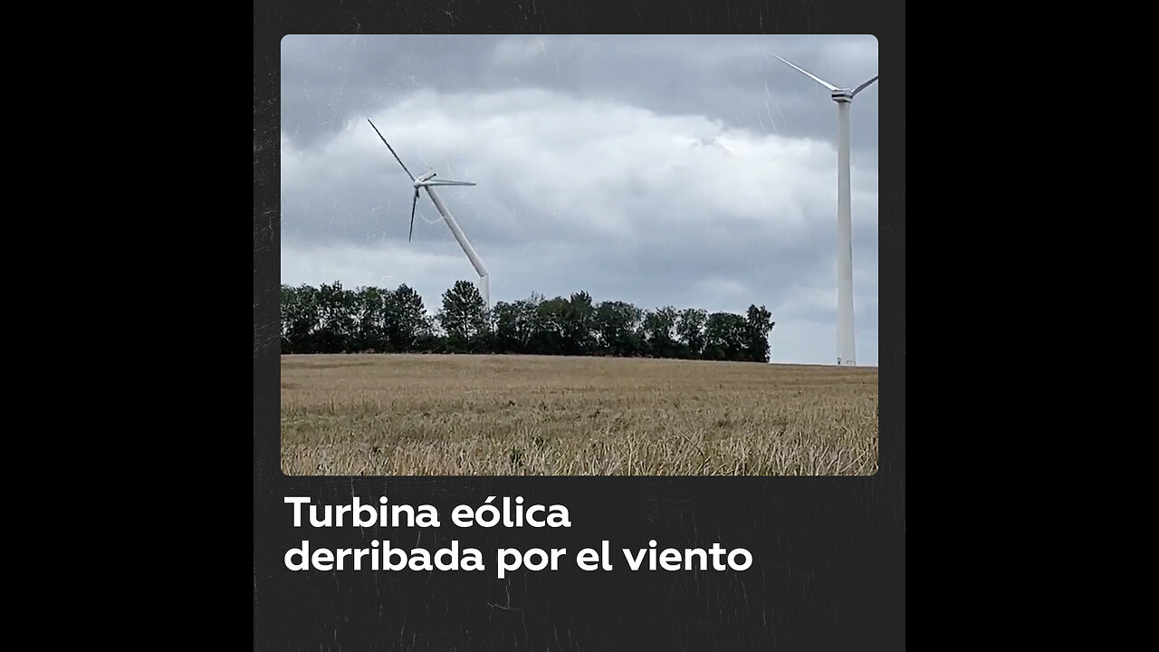 Turbina eólica colapsó por ráfaga de viento en Alemania