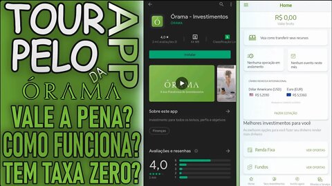 Tour pelo app Orama - realmente da pra investir em fundos com um real?