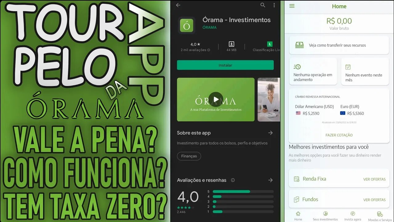 Tour pelo app Orama - realmente da pra investir em fundos com um real?