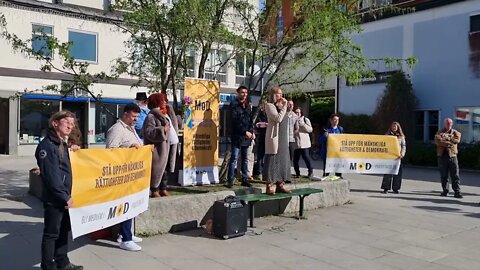 Sandra Wigren, MoDs torgmöte, 22 maj 2022, Bagarmossen centrum