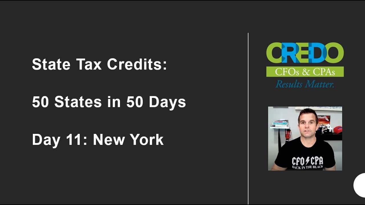 50 States in 50 Days - New York Tax Credits - Financial Services, Jobs, & Start-Ups