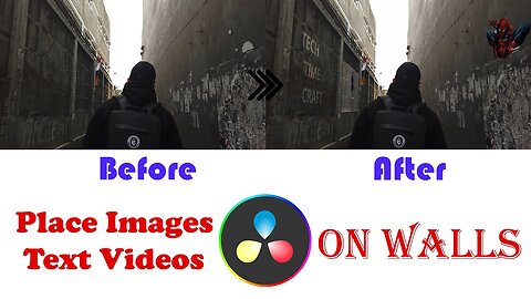 Attach Images, Logs, Text and Videos on walls by using Davinci Resolve | Davinci Resolve Tutorial