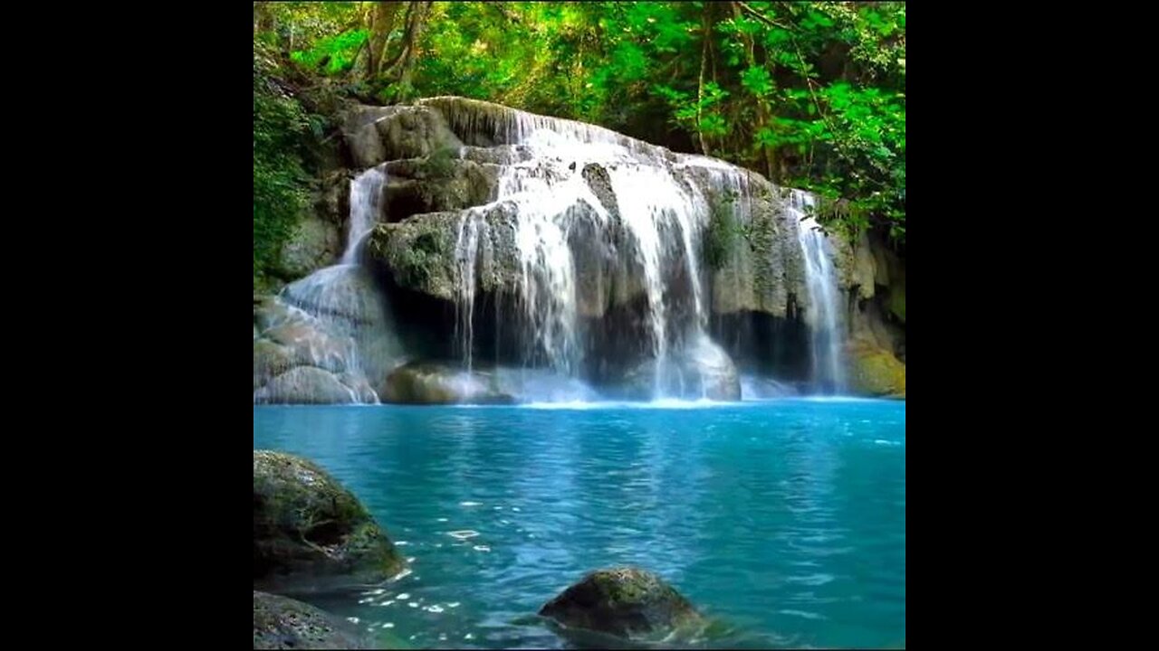 Nature Sounds with relaxing forest waterfall sound