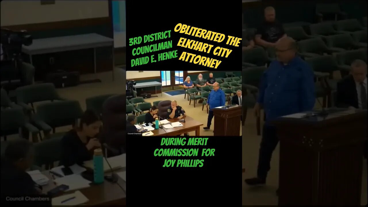 Elkhart Indiana Councilman David E. Henke 3rd District - OBLITERATES Elkhart City Attorney