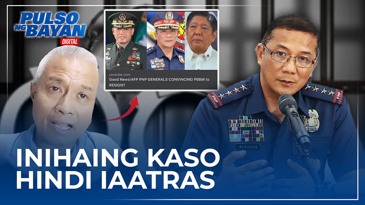 Inihaing kaso laban sa isang retired army vlogger, hindi iaatras −PNP Chief