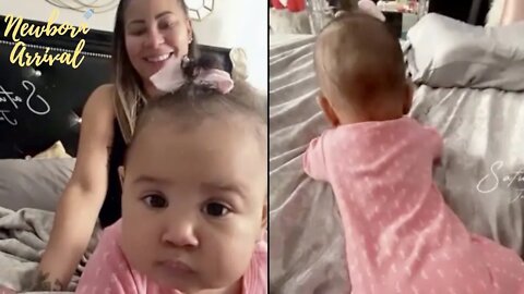 Hazel E's Daughter Ava Attempts To Crawl For The 1st Time! 👼🏽