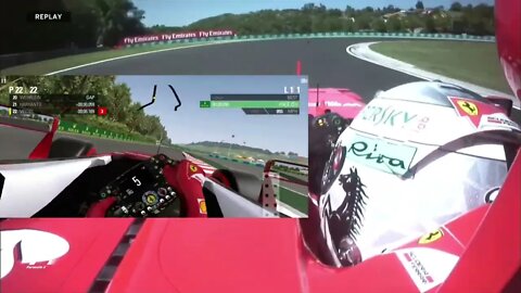 Sebastian Vettel F1 2016 Mobile vs F1 2017 in real life Hungarian gp Pole lap