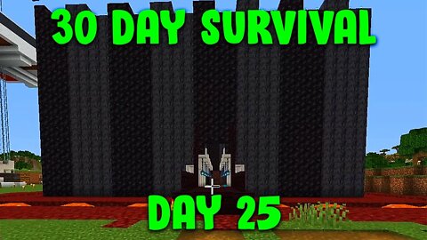 Finished The Castle Exterior & Made An Outdoor Shooting Range | Minecraft - 30 Day Survival Day #25