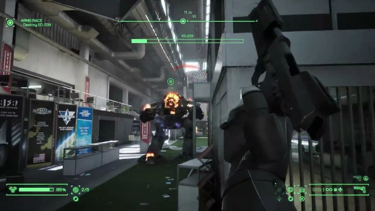Robocop: Rogue City - Arms Race: Secure Hall A, Hall B and Hall C: Destroy ED-209: Follow Max Becker