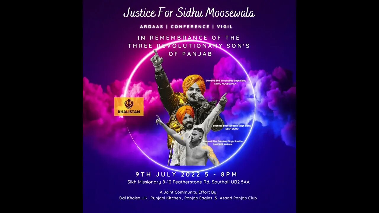 Justice For Sidhu Moosewala | Southall 9th July 2022