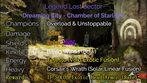 Destiny 2 Legend Lost Sector: The Empty Tank on the Tangled Shore 2-8-22