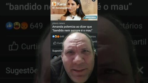 A jornalista Amanda Klein da JP polemiza dizendo que bandido nem sempre é o mau