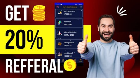 Fast Growth Earn Business Opportunity | #MiningApp | Get 20% Reward