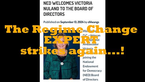 The Regime Change EXPERT strikes again I Victoria Nuland just can't have enough...!
