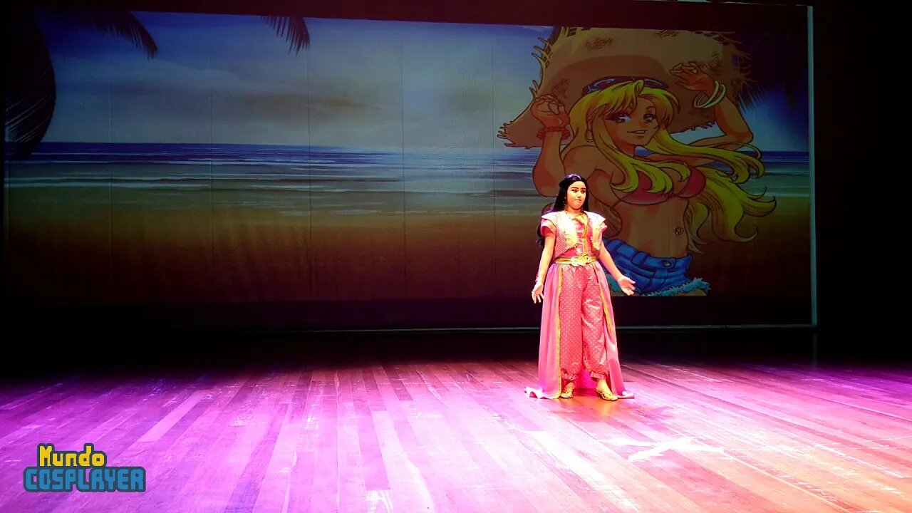 Jasmine de Aladdin no Concurso Cosplay do Anime Guarulhos Férias 2020