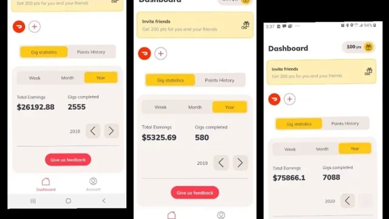 App For Dasher's !!! [Appjobs Rewards] See Your Earnings/Stops From The Day You Have Started!!! 💪😎👍