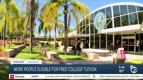 San Diego Community College District expands eligibility for free tuition