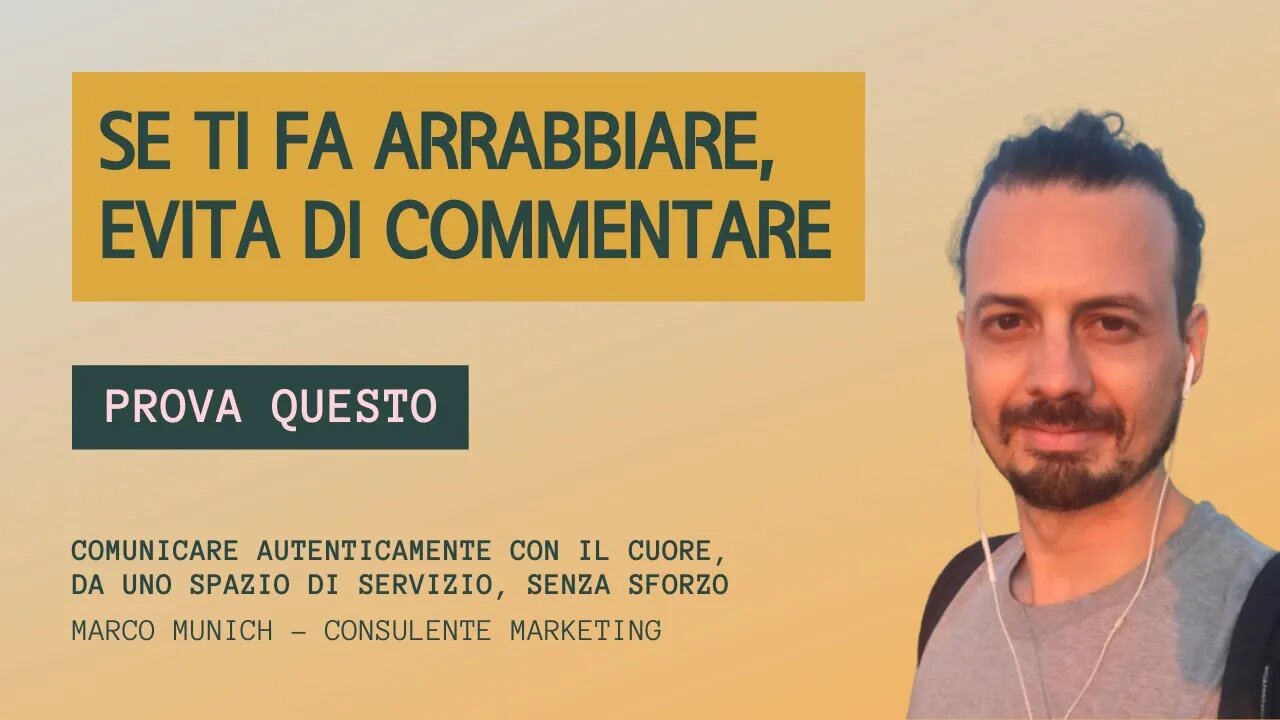SE TI FA ARRABBIARE, NON COMMENTARE: PROVA QUESTO