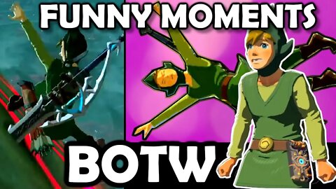 BotW FUNNY MOMENTS! Hyrule Castle ancient columns, Rito Village drop | Breath of the Wild | BASEMENT