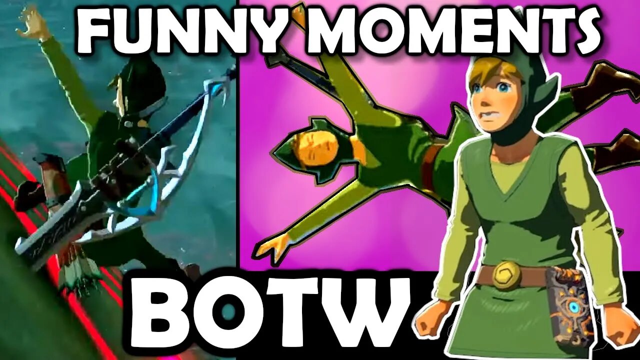 BotW FUNNY MOMENTS! Hyrule Castle ancient columns, Rito Village drop | Breath of the Wild | BASEMENT