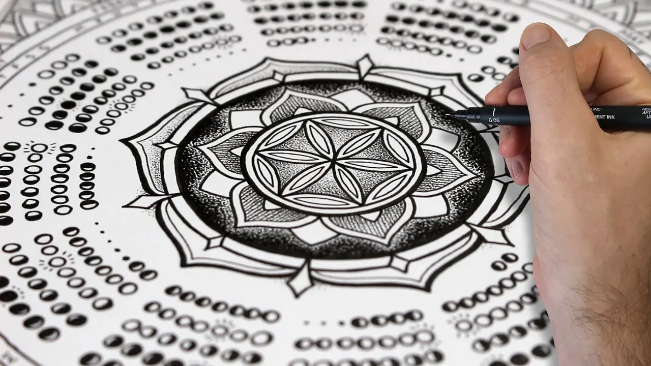 Drawing a Geometric Lunar Calendar by Hand