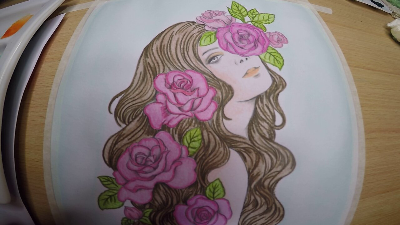 Color with me : Dark Hair Floral