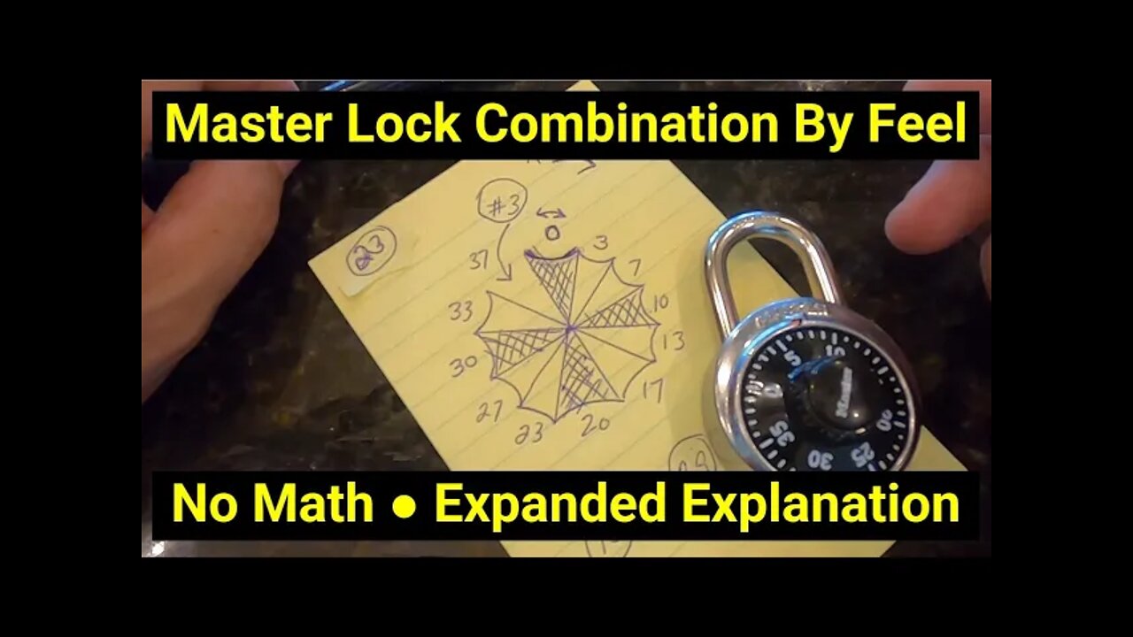 🔒Lock Picking ● Expanded Version ● Find Combination to Any Master Lock Padlock Using Feel ● No Math