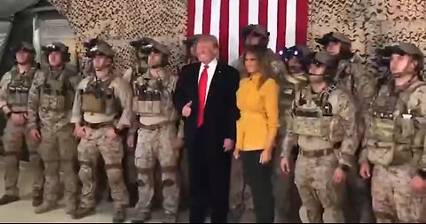 Flashback to Trump and Melania Going to War Zone to Have Thanksgiving Dinner With Troops [2019]