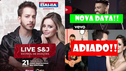 LIVE SANDY & JUNIOR ADIA A LIVE DE DILSINHO! ENTENDA.. CANTOR JÁ ANUNCIOU NOVA DATA .. VEJA AGORA!