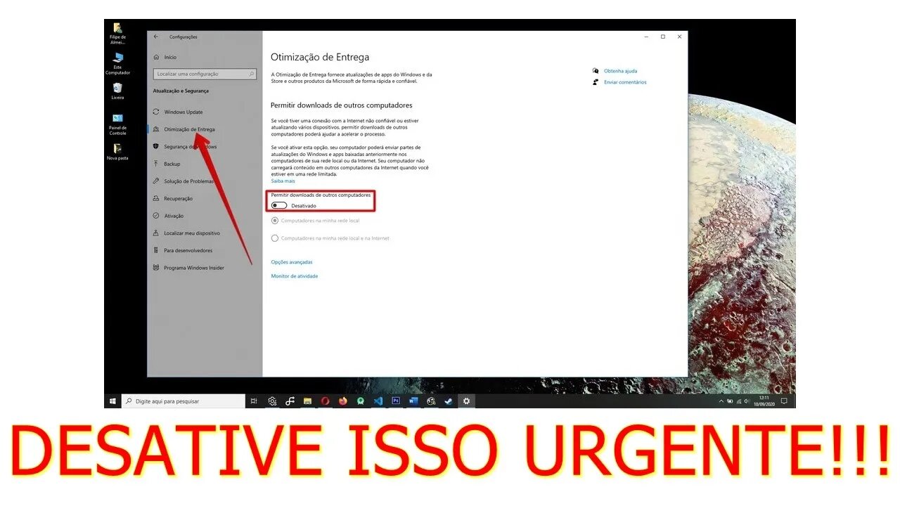 Sua INTERNET está LENTA? DESATIVE o COMPARTILHAMENTO de UPDATES!