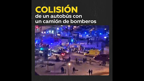 🚒🚌Accidente masivo con un autobús y un camión de bomberos en Moscú