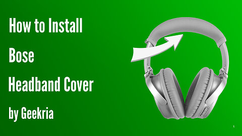 How to lnstall Bose Headphones Headband Cover | Geekria