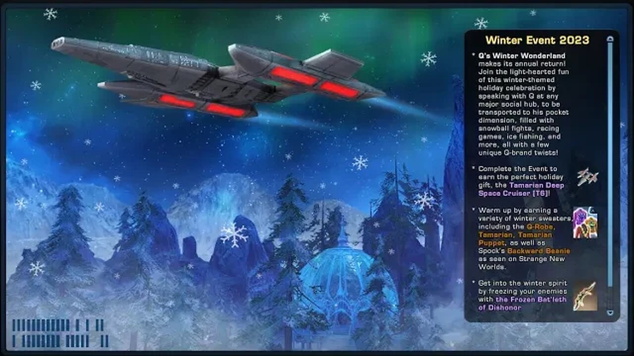 syfy88man Game Channel - STO - Q's Winter Wonderland Event 2nd day