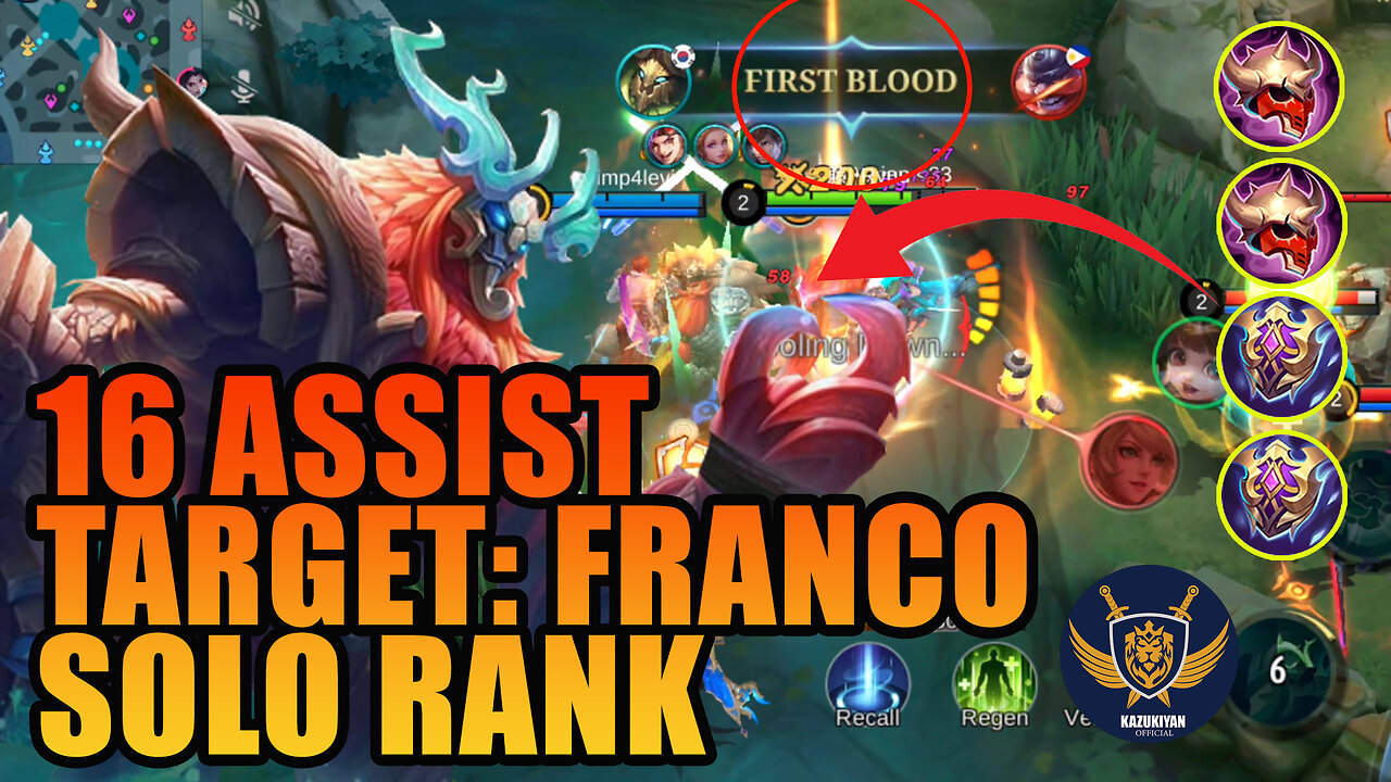 16 ASSIST TANK BELERICK - TARGET KILL FRANCO "Tank Vs. Tank Pa Nga" #kazukiyanofficial