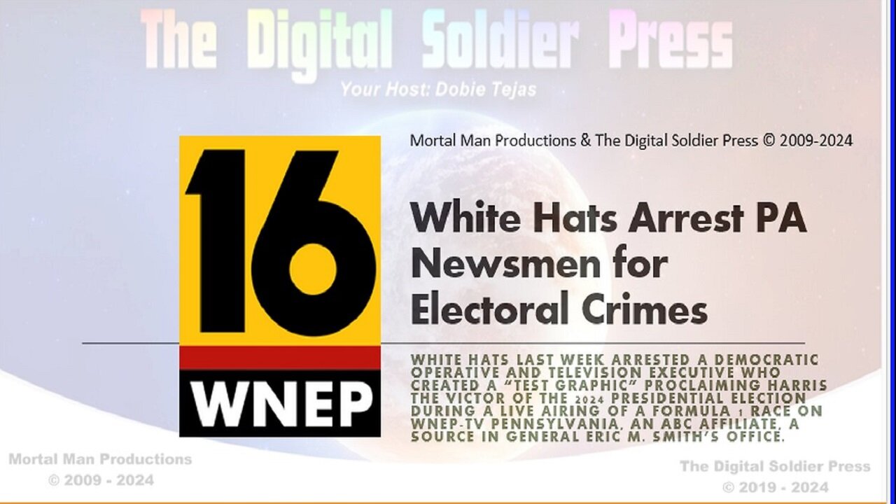 White Hats Arrest PA Newsman for Electoral Crimes