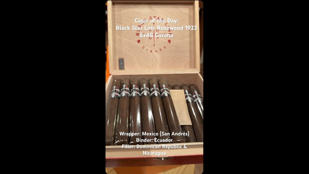 Black Star Line Rosewood 1923 6x48 Corona #Short #Shorts #CigarOfTheDay #CigarReview #Cigars