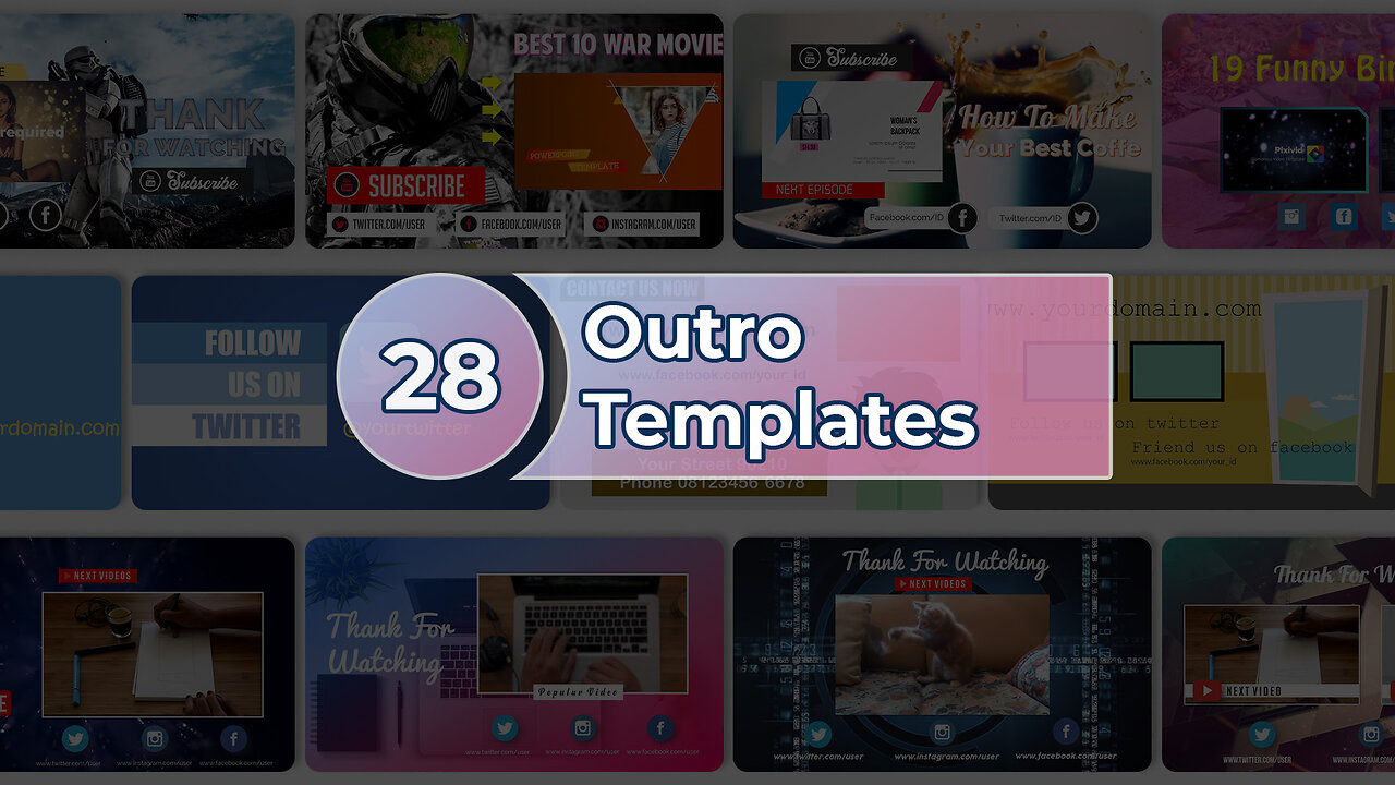 28 Outro Video Templates Demo - ITMaila