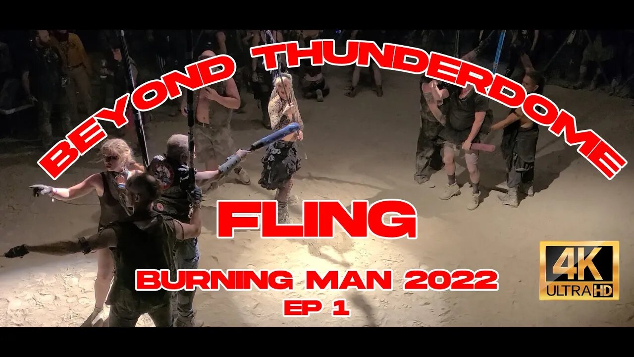 Fling Enters the Ring. Thunderdome Burning Man 2022