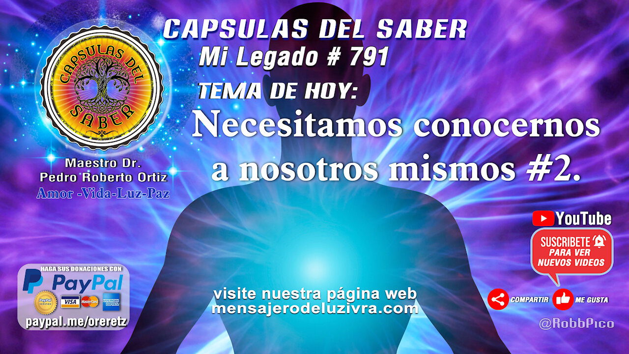 Tema de hoy: Necesitamos conocernos a nosotros mismos#2. Mi Legado #791