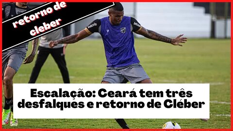 CEARÁ TEM TRÊS DESFALQUES E RETORNO DE CLEBER #ceará