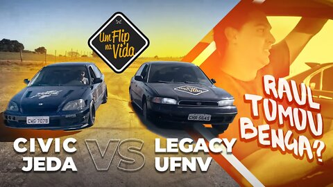 APOSTEI CORRIDA COM MEU SUBARU VELHO Vs UM CIVIC TOP