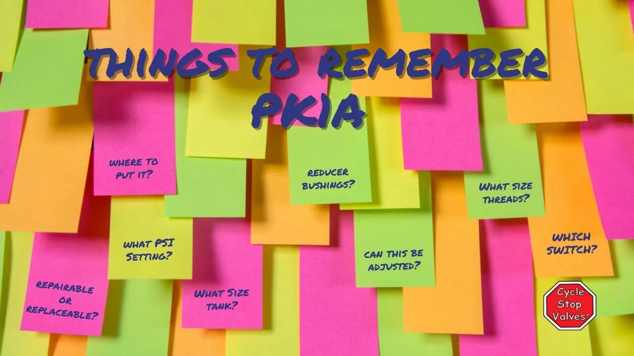 Things to Remember - PK1A Edition