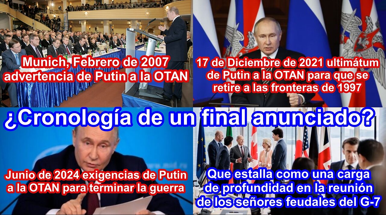 Putin lanza un ultimátum a la OTAN a modo de carga de profundidad en medio de la reunión del G-7