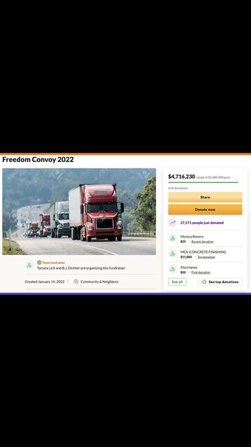 GoFundMe Cancels Donations To Canadian Trucker Convoy